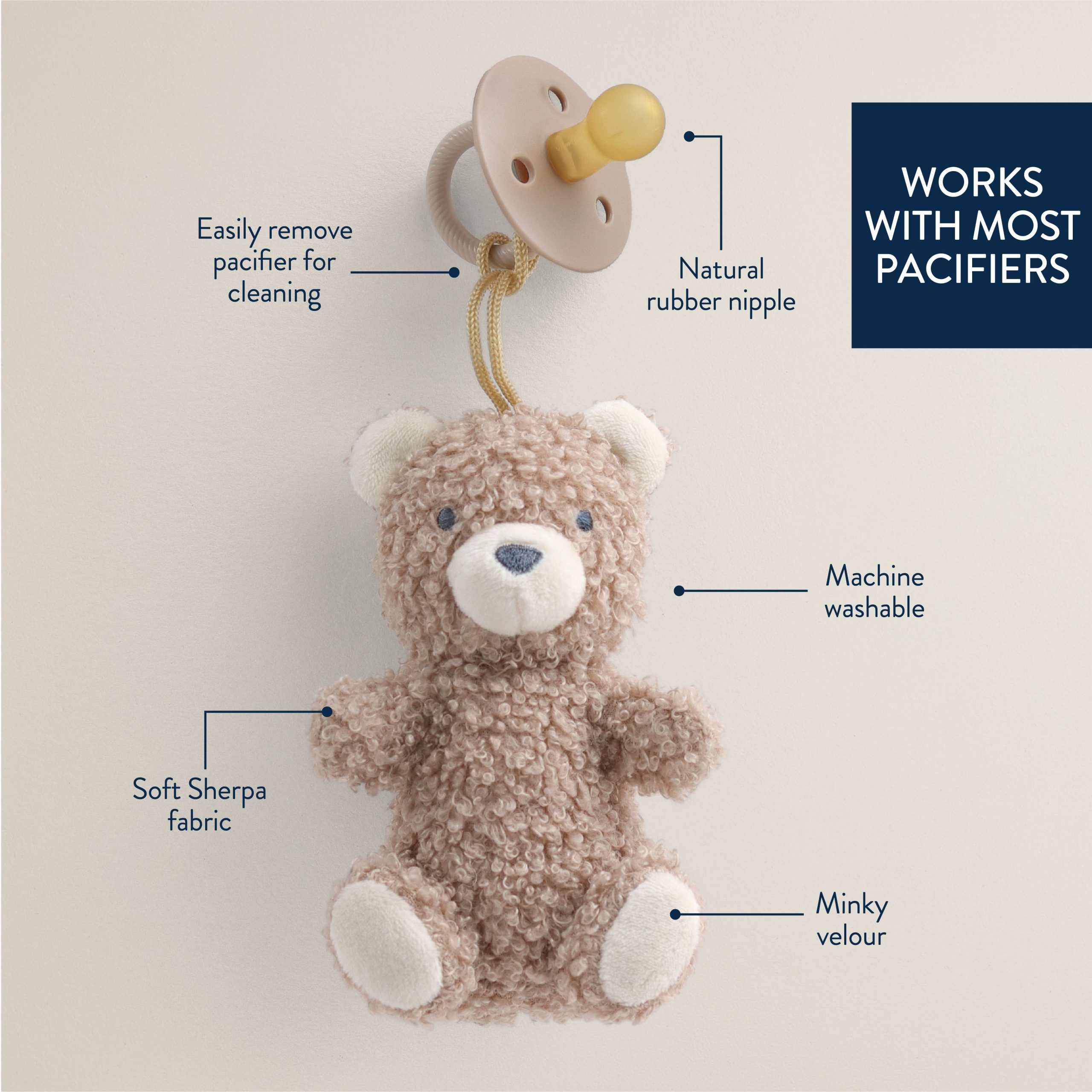 Bitzy Pal™ Natural Rubber Pacifier & Lovey - Image 22